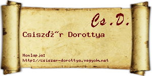 Csiszér Dorottya névjegykártya