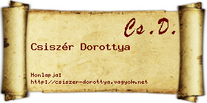 Csiszér Dorottya névjegykártya