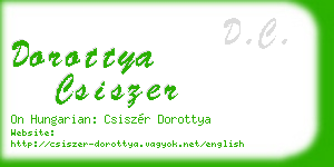 dorottya csiszer business card