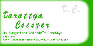 dorottya csiszer business card